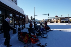A snowmobile trip to West Yellowstone for lunch